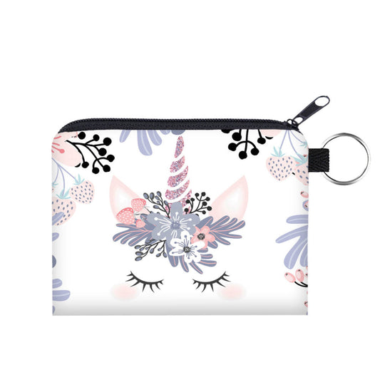 Card & Coin Pouch - Strawberry Unicorn