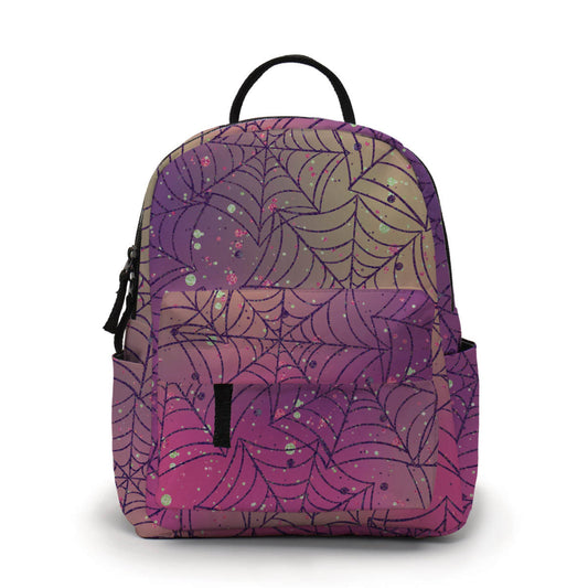 Mini Backpack - Purple Webs