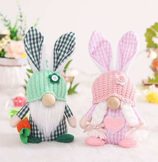 Gnome - Easter A - Gingham Plaid - PREORDER 2/22-2/24
