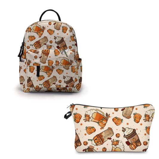 Pouch & Mini Backpack Set - Pumpkin Spice All Over Print